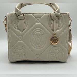 Valentino Beige Quilted Women's Crossbody Handbag Vegan Leather. NWT Sealed.